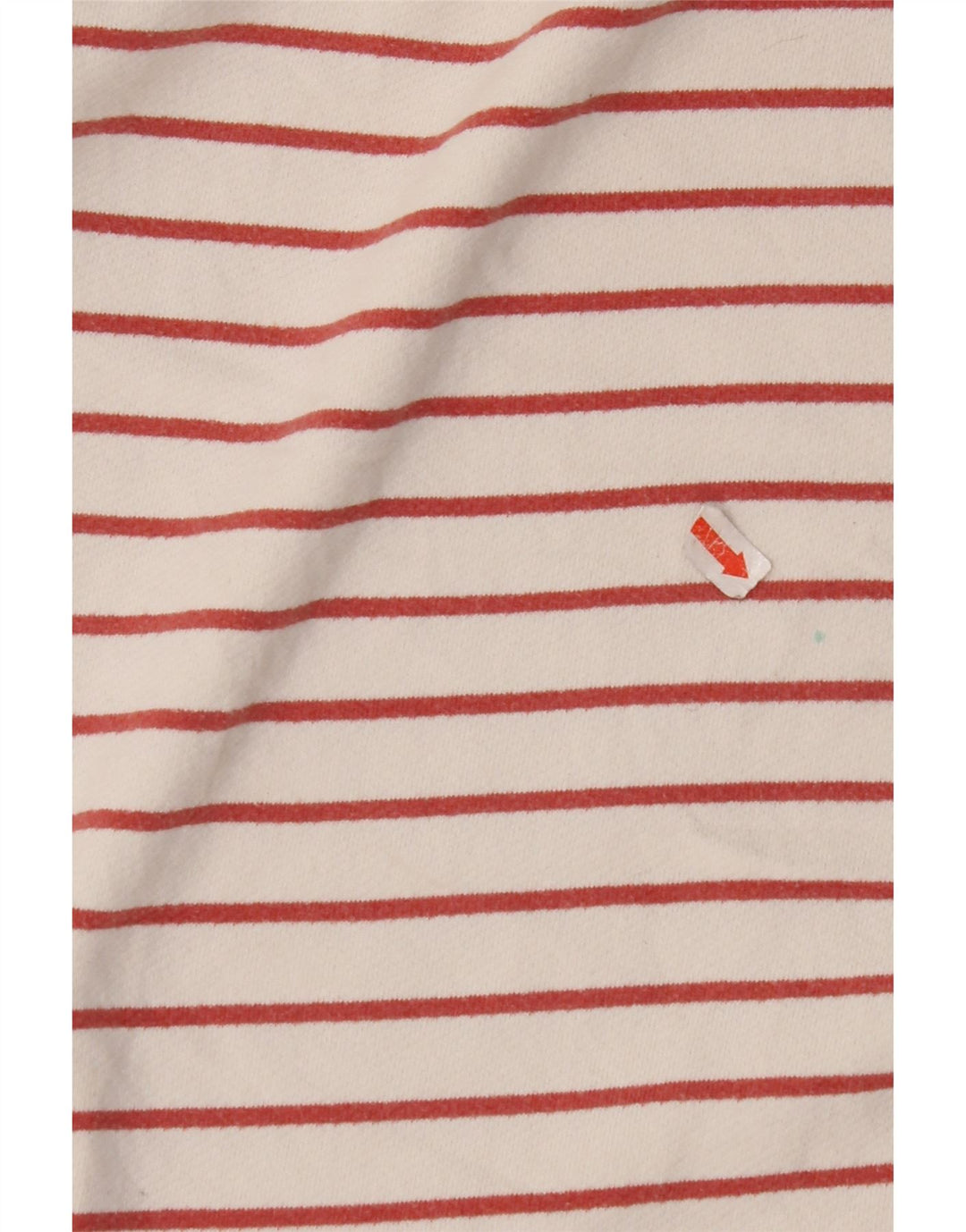 FAT FACE Top da donna a maniche lunghe UK 8 piccolo cotone a righe bianco sporco