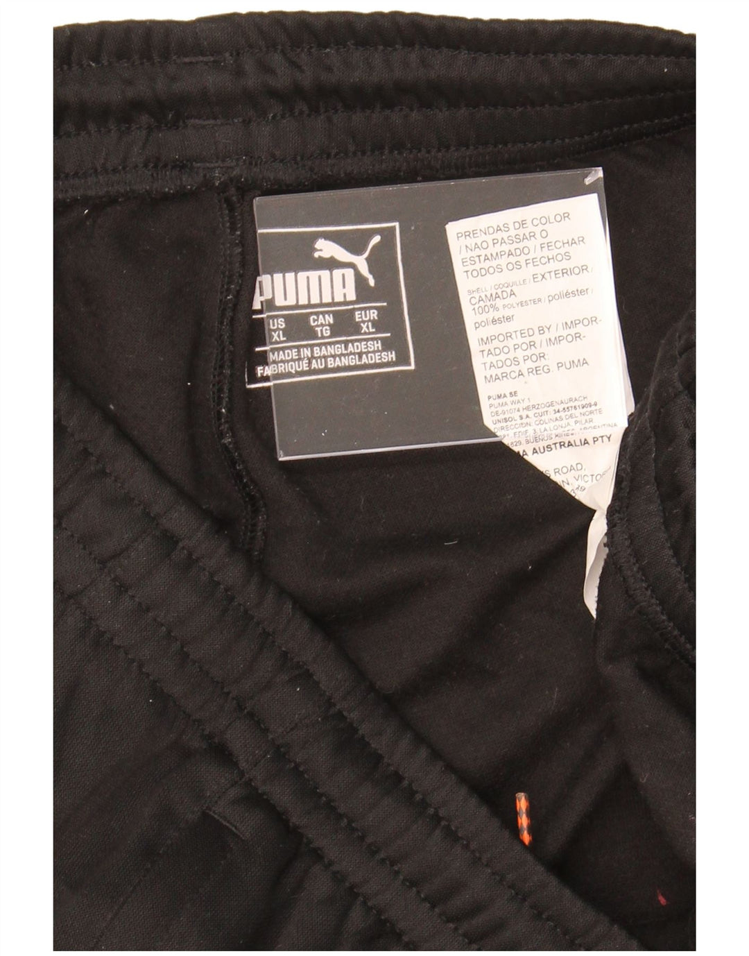 PUMA Mens Tracksuit Trousers XL Black Polyester