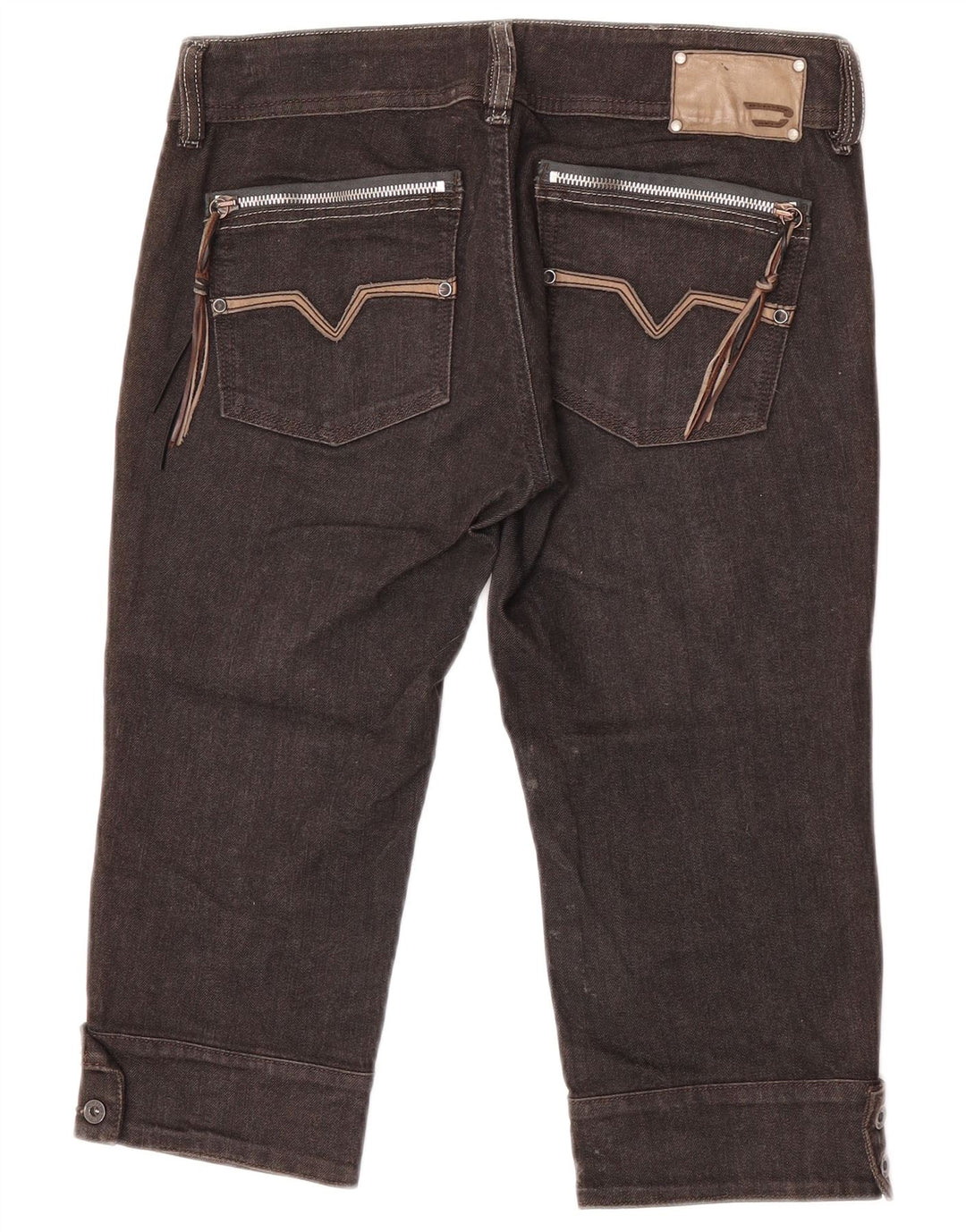 Bermuda da donna Diesel Shorts in denim W30 cotone marrone medio