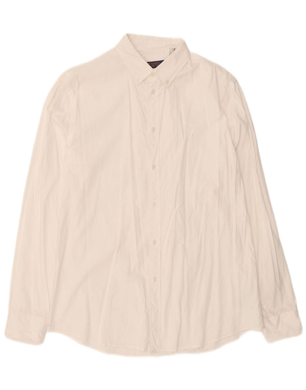 Camicia Trussardi Uomo Regular Fit Taglia 43 Large Cotone Bianco