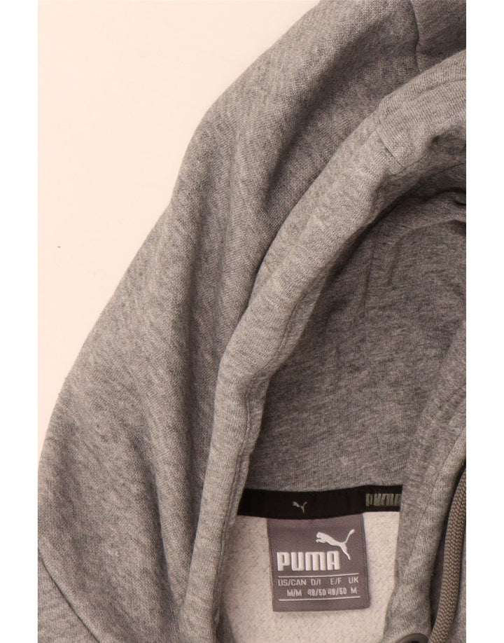 Felpa con cappuccio grafica PUMA da uomo in cotone grigio medio