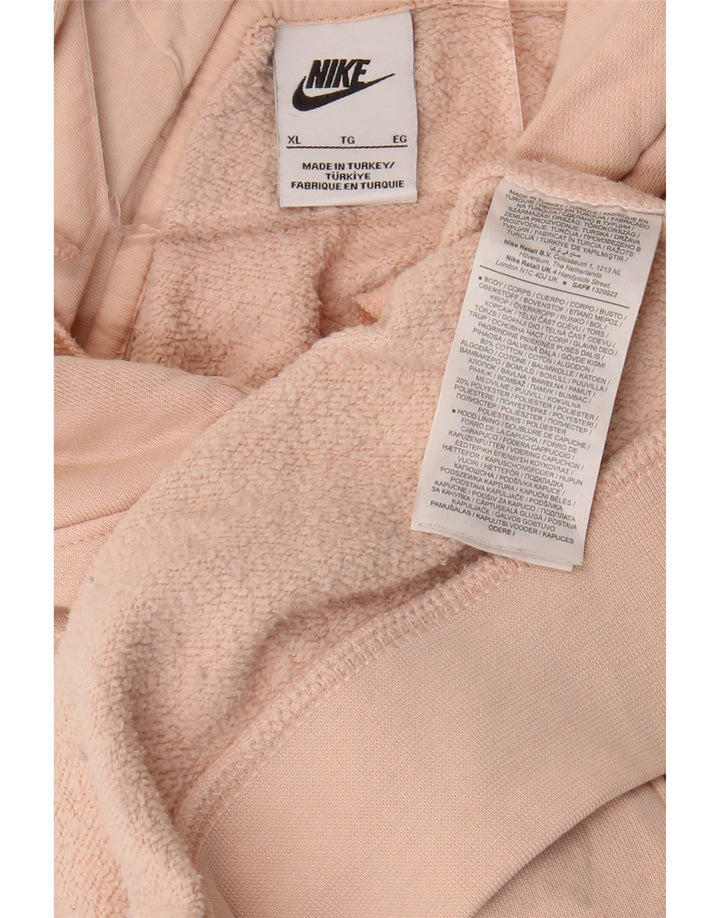 Felpa con cappuccio da uomo NIKE XL in cotone rosa