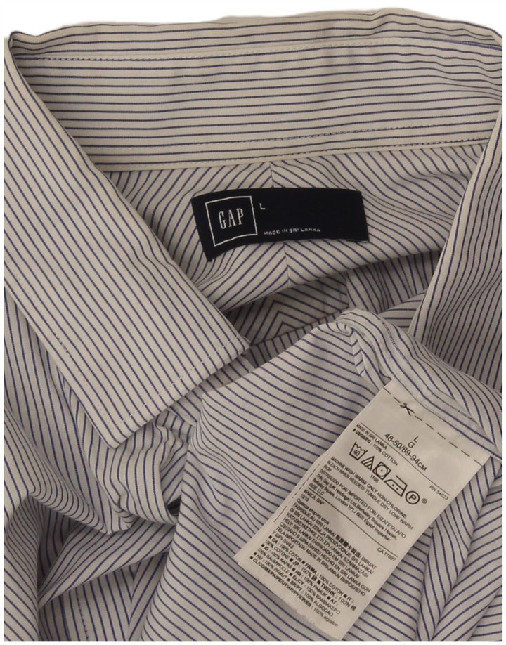 Camicia da uomo Gap Large in cotone gessato blu