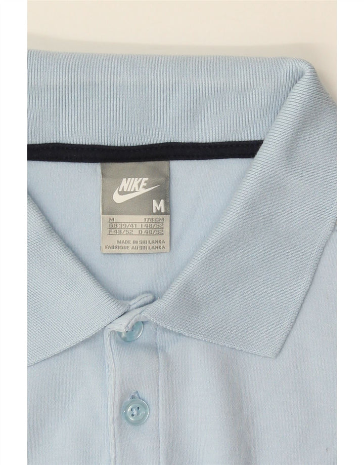 Polo Nike Uomo UK 39/41 Colorblock Blu Medio