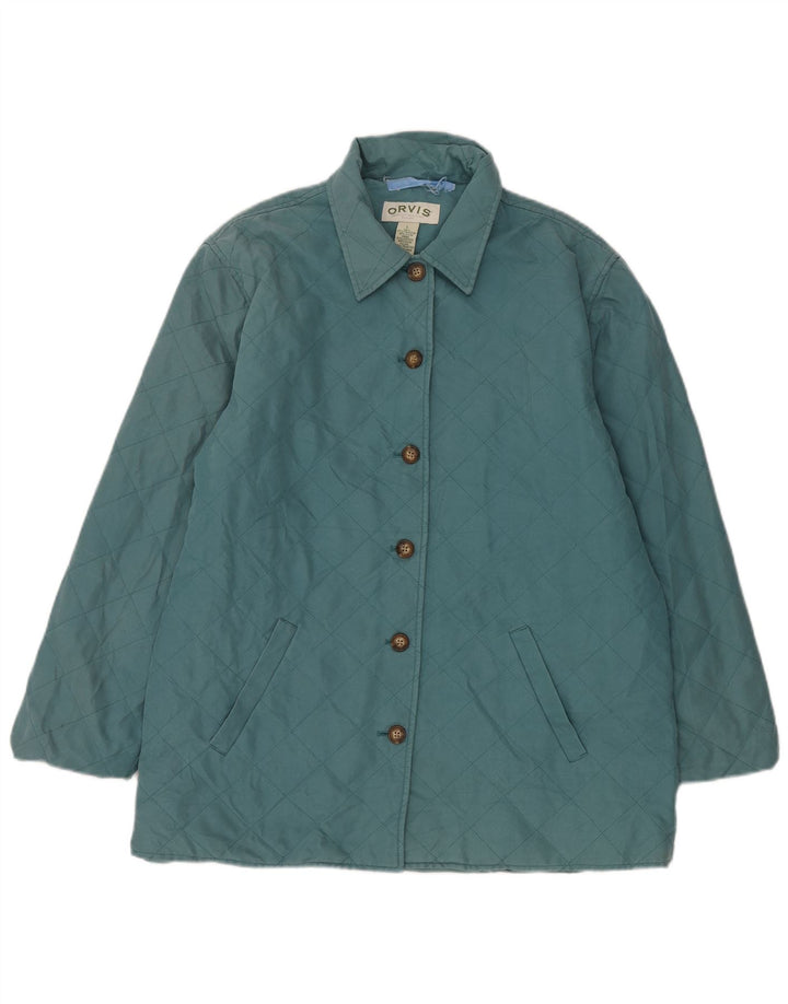 Giacca trapuntata da donna Orvis UK 16 grande poliestere blu