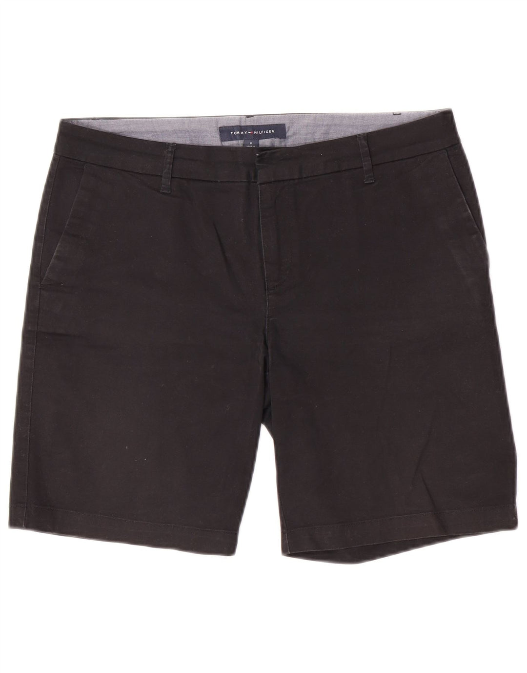 Pantaloncini chino da donna Tommy Hilfiger US 8 medi W32 cotone nero