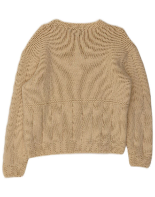 Polo Ralph Lauren Maglione da donna con scollo a barca UK 10 Small Beige