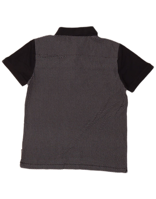 Polo da uomo French Connection piccola in cotone chiazzato nero