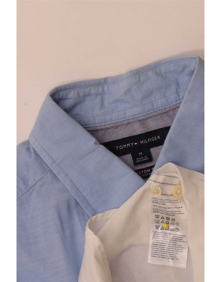 Camicia da uomo a maniche corte personalizzata Tommy Hilfiger Colorblock blu medio