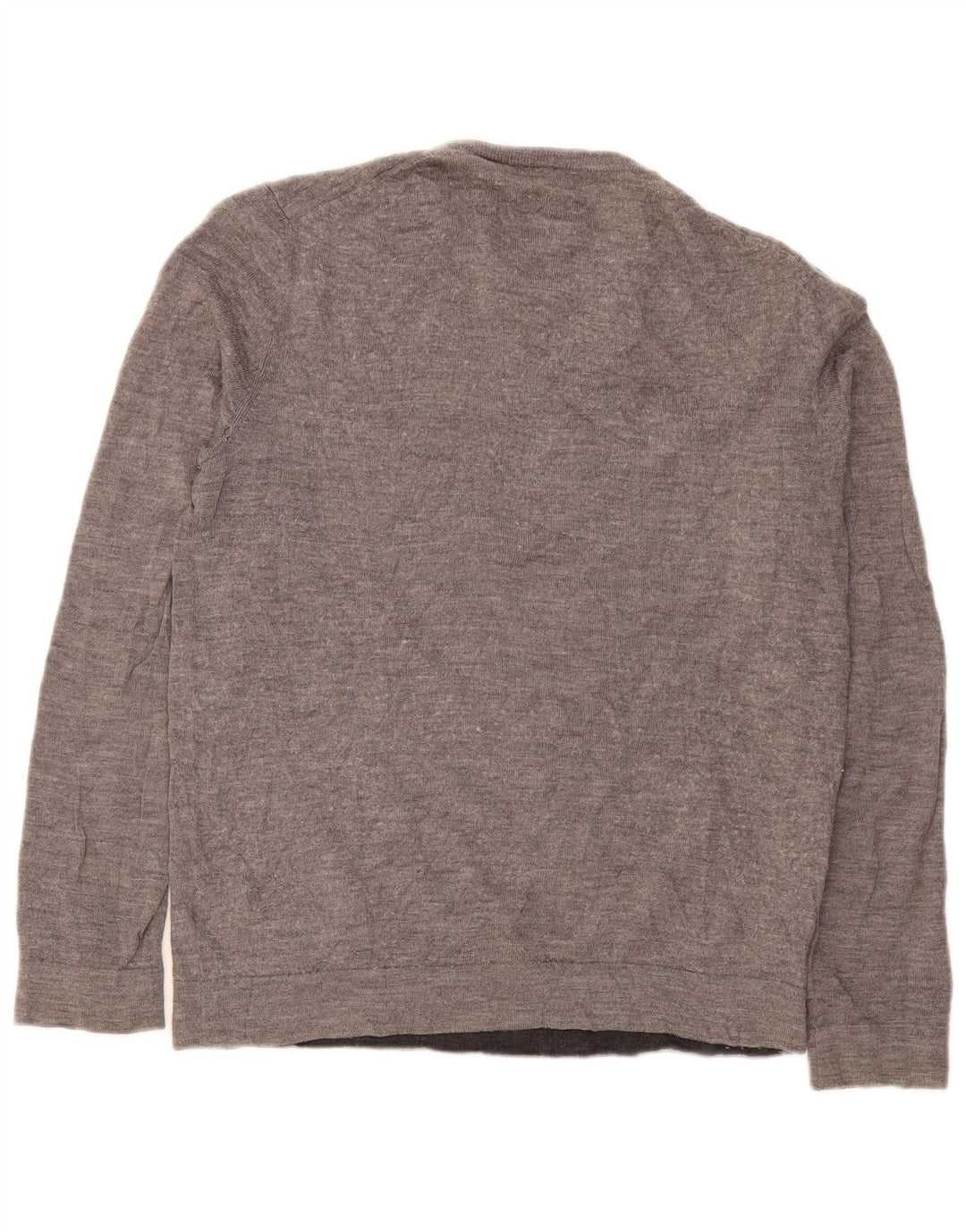 Maglione maglione girocollo da uomo Calvin Klein in lana merino screziata grigio medio
