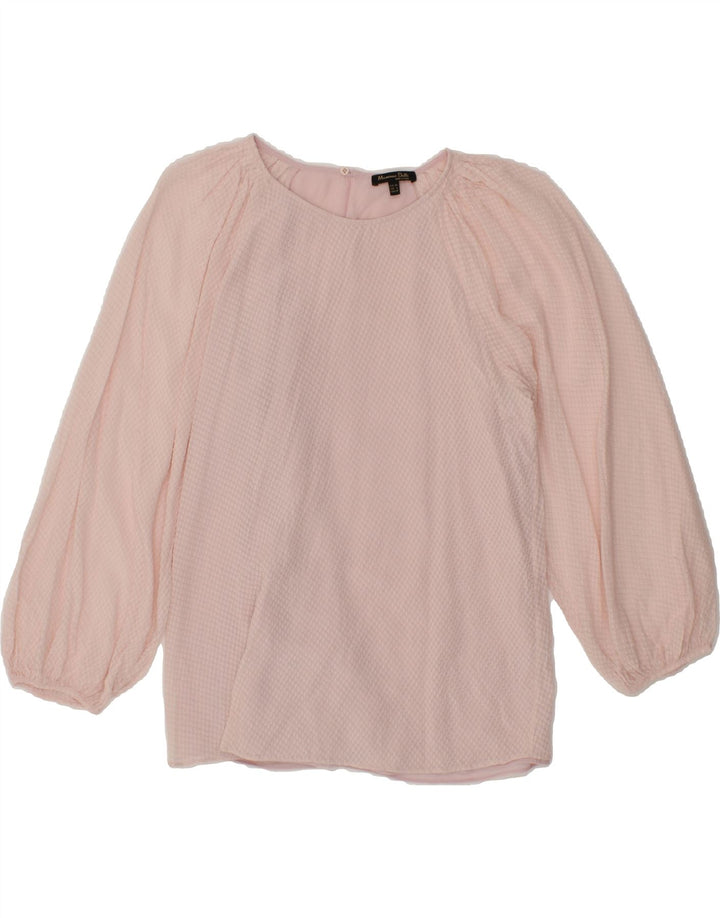 MASSIMO DUTTI Womens Blouse Top IT 38 XS Pink Argyle/Diamond Vintage Massimo Dutti and Second-Hand Massimo Dutti from Messina Hembry 