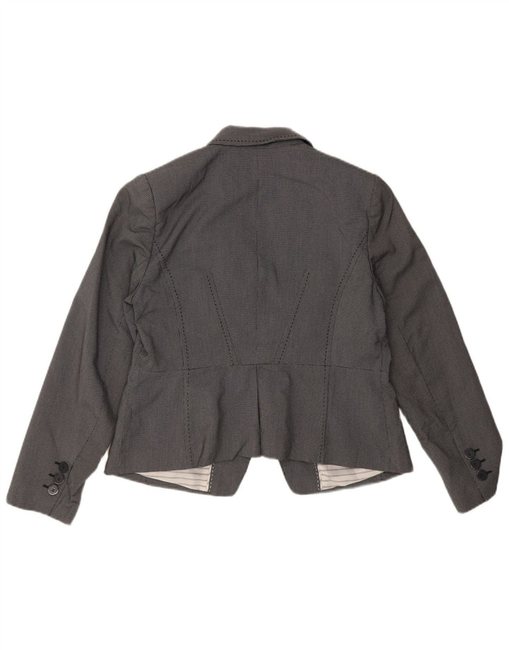 Giacca blazer a 1 bottone Marks & Spencer da donna UK 14 grigio medio a quadri