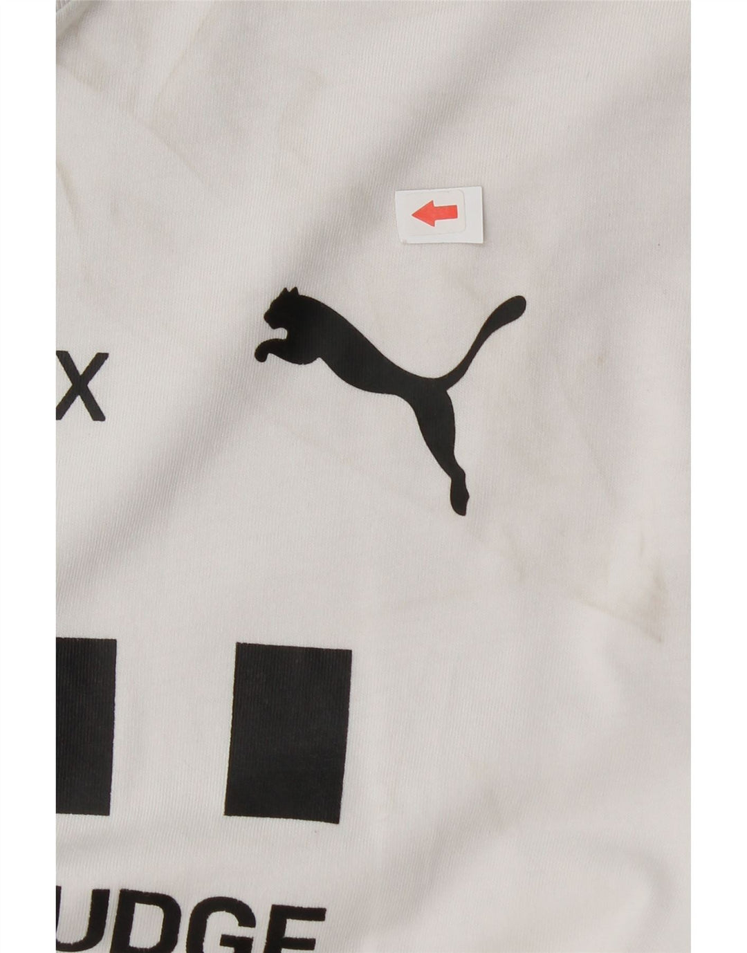 T-shirt grafica da uomo Puma Top in cotone bianco medio