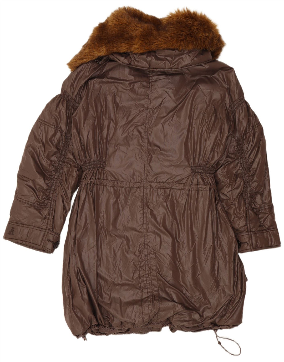 Giacca a vento oversize con cappuccio da donna Replay UK 10 Small Marrone Poliammide
