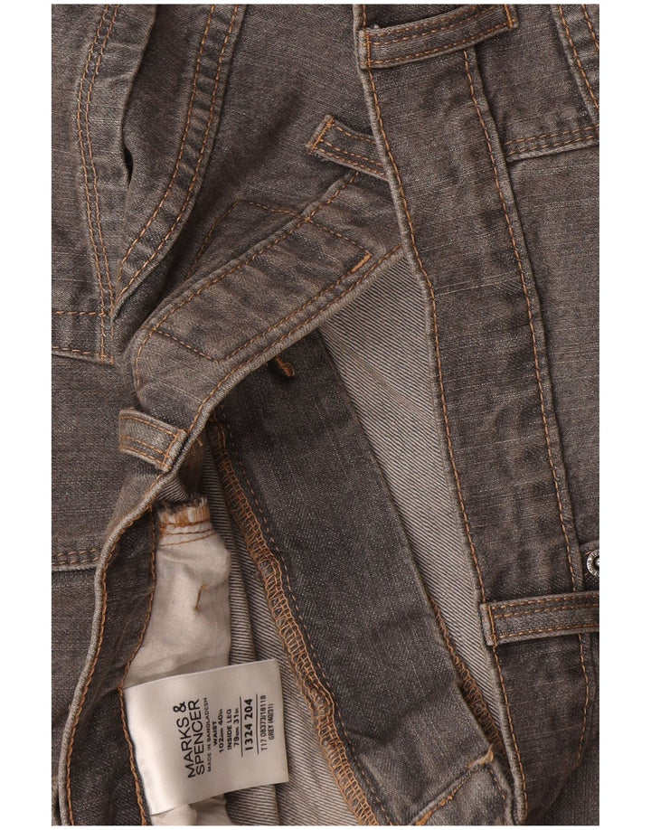 Jeans dritti da uomo Marks & Spencer W40 L31 cotone grigio