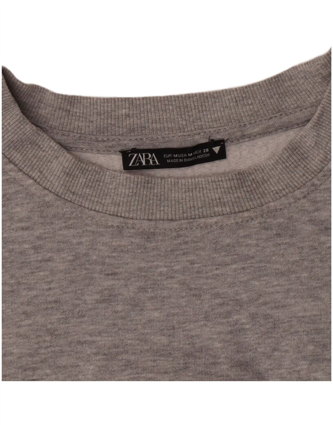 Felpa corta da donna Zara UK 12 Grigio medio