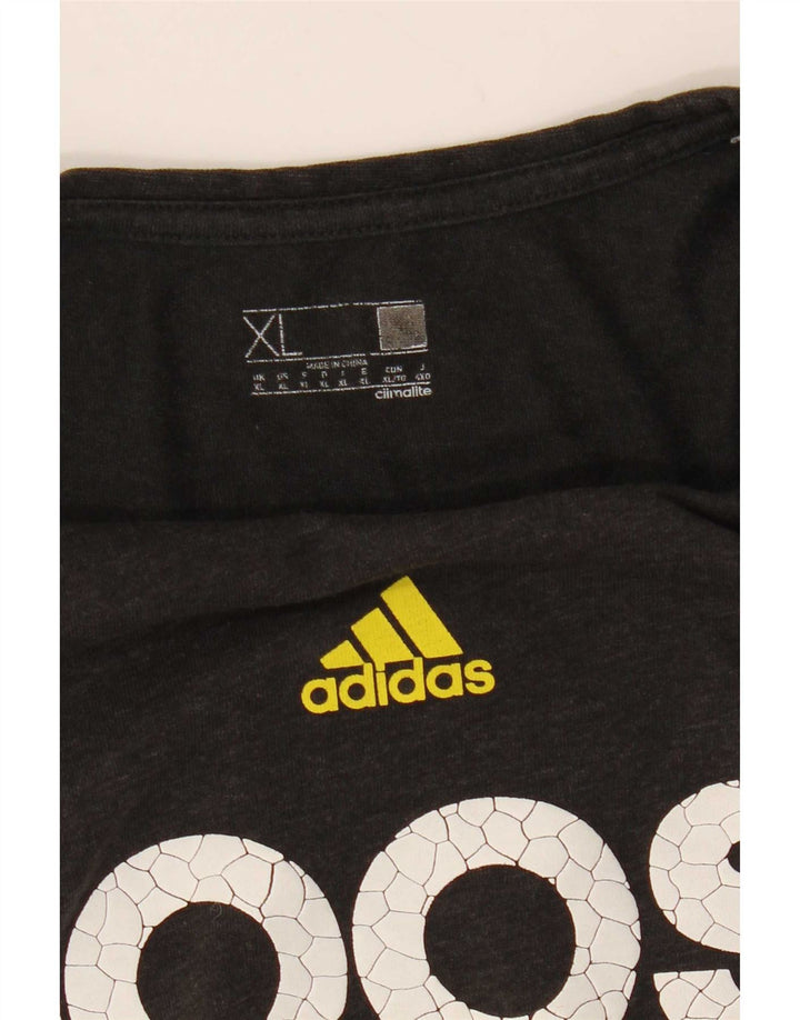 T-shirt grafica Adidas Climalite da uomo XL nera