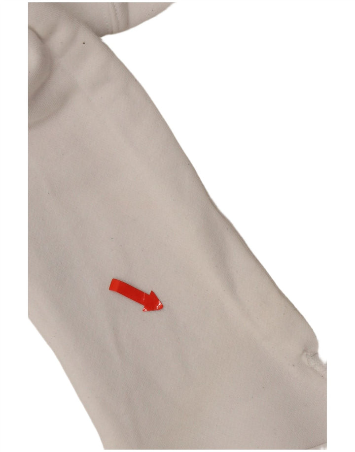 Felpa con cappuccio grafica da uomo Adidas, cotone bianco medio