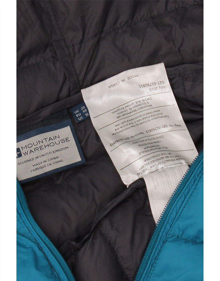 Cappotto imbottito con cappuccio da donna Mountain Warehouse UK 20 2XL Poliestere blu