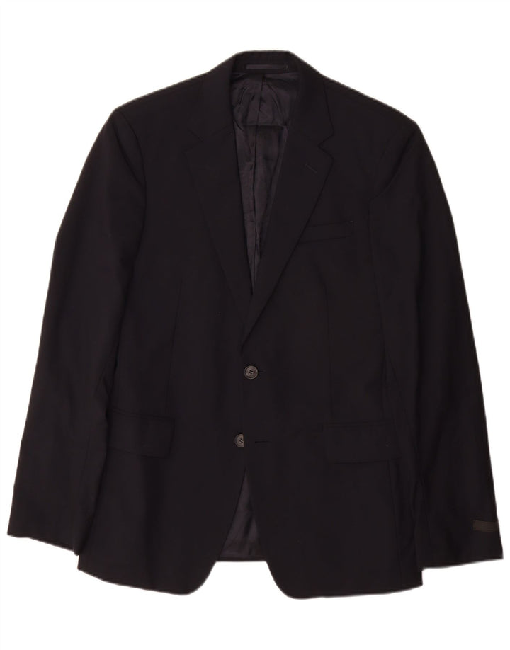 Giacca blazer da uomo a 2 bottoni Prada IT 48 media in lana blu navy