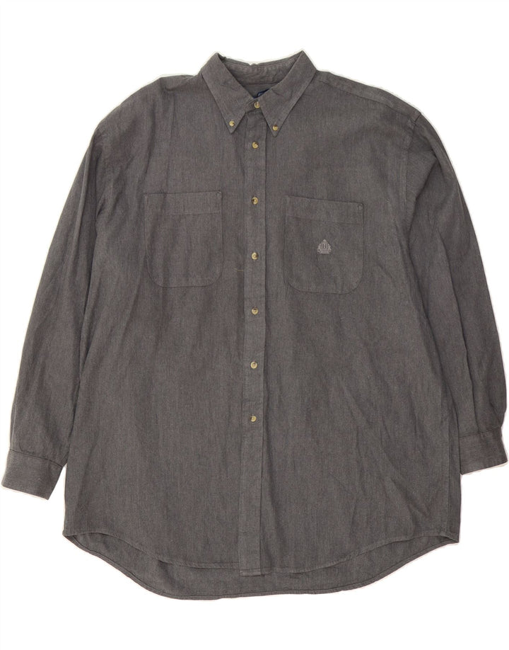 IZOD Mens Shirt XL Grey Cotton Vintage Izod and Second-Hand Izod from Messina Hembry 