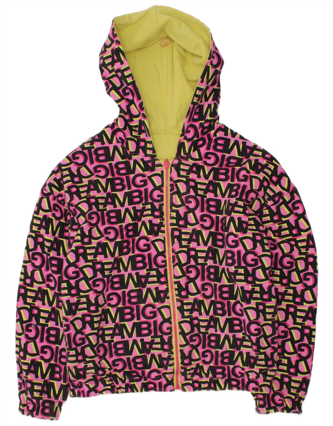 Giacca reversibile con cappuccio grafica per ragazze VINTAGE 11-12 anni in cotone rosa