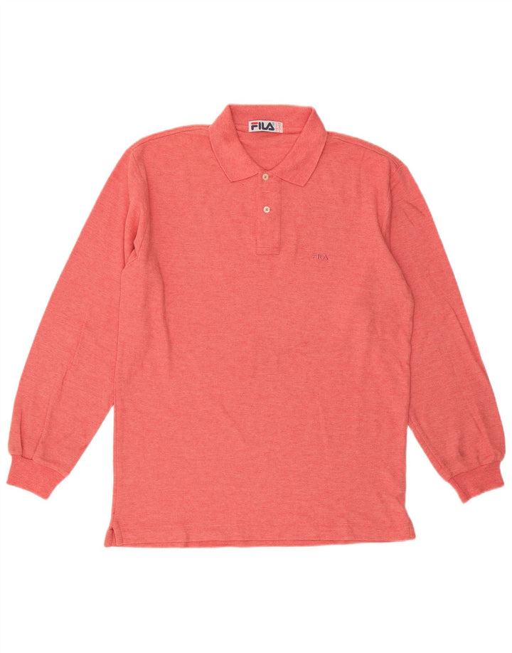 Polo Uomo Manica Lunga FILA IT 48 Cotone Rosa Medio