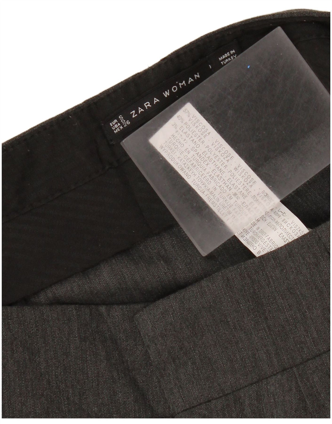 Pantaloni Harem Capri da donna Zara piccoli W26 L20 viscosa grigia