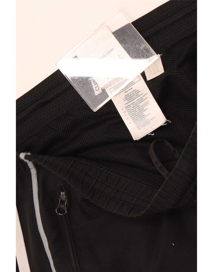 Pantaloni da tuta da uomo Adidas medi neri in poliestere sportivo