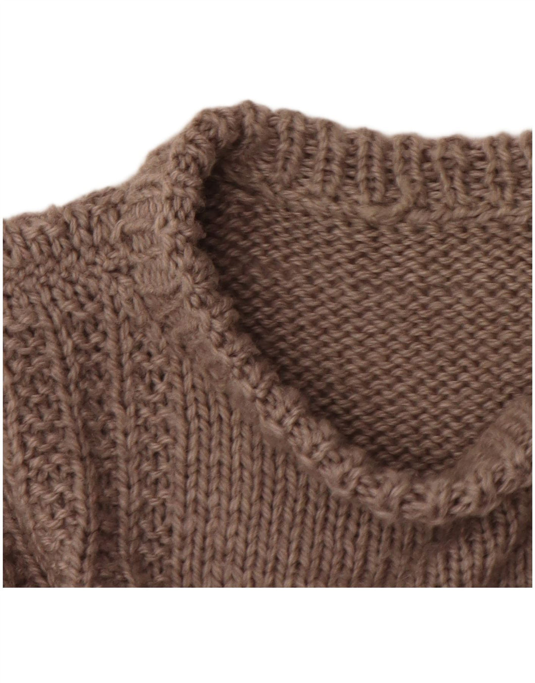 Maglione vintage da uomo girocollo a righe grigio medio