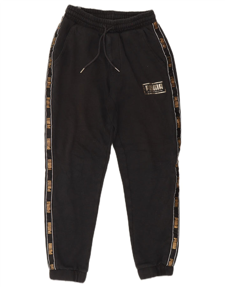 Pantaloni da tuta con grafica Puma da donna, pantaloni da jogging piccoli, neri