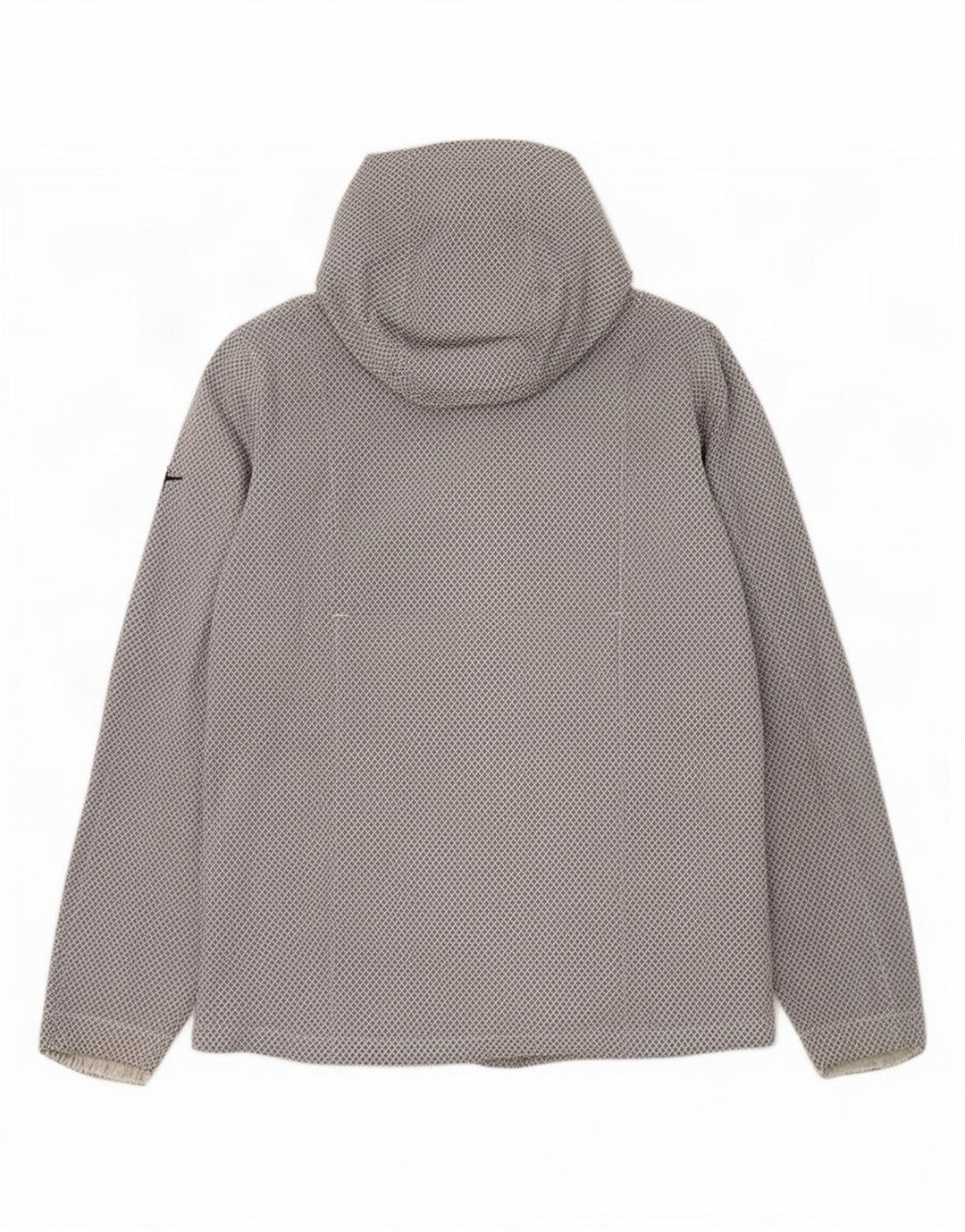 Giacca antipioggia con cappuccio da uomo Nike UK 38 Nylon geometrico grigio medio