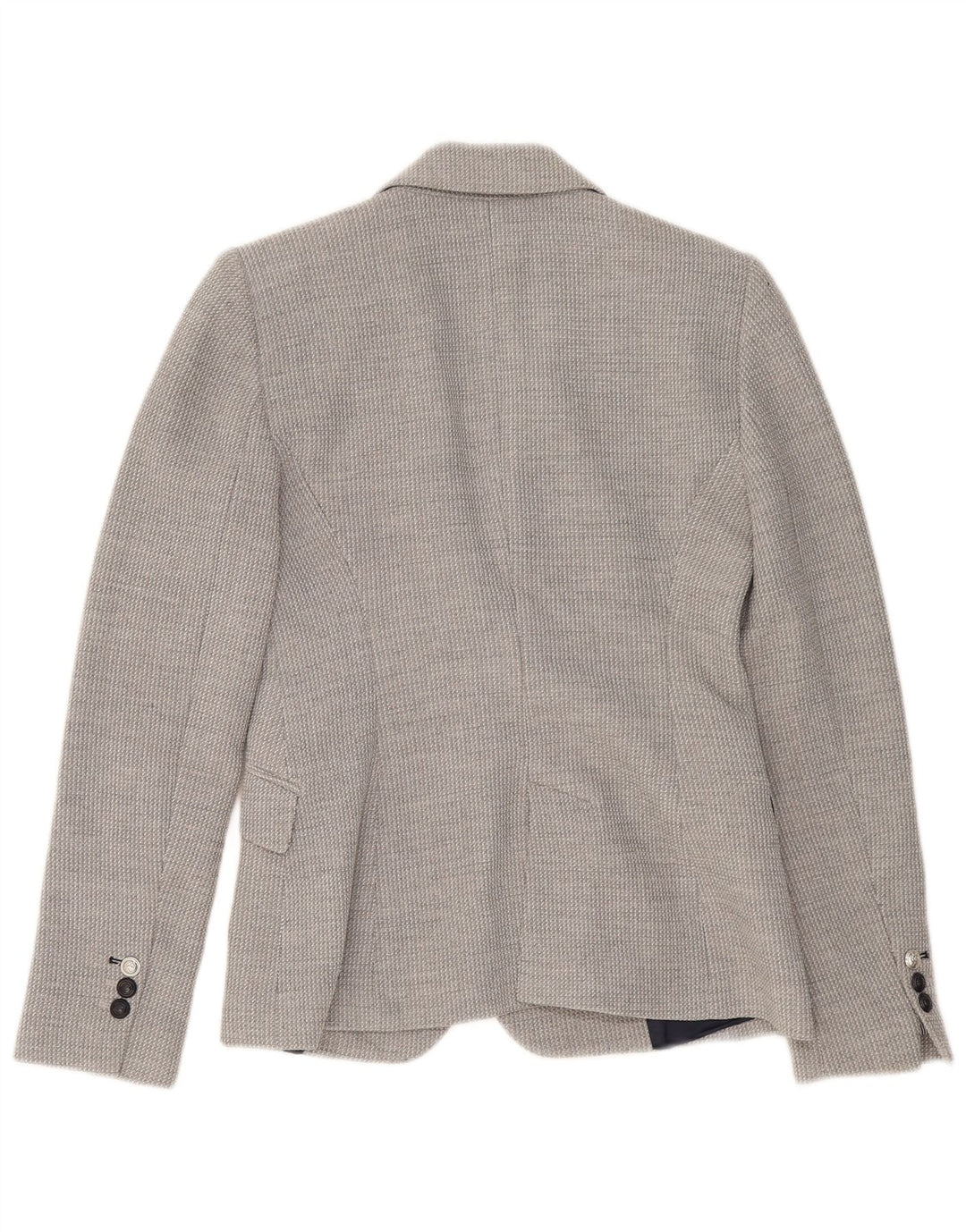 Giacca blazer a 2 bottoni da donna Zara UK 10 piccola viscosa grigia