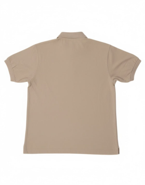 Polo da uomo Lacoste taglia 4 media in cotone bianco sporco