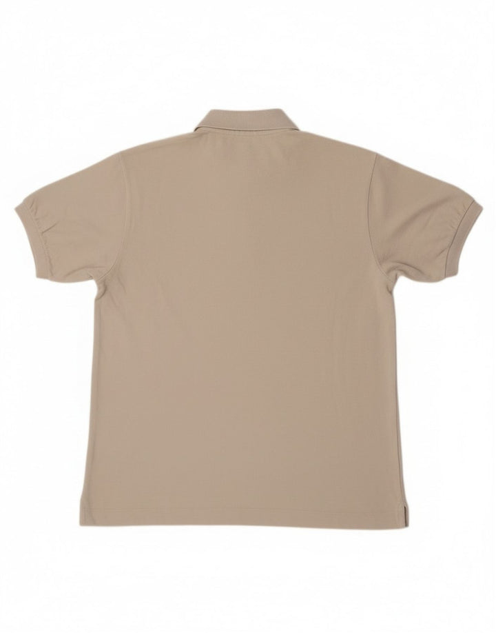 Polo da uomo Lacoste taglia 4 media in cotone bianco sporco