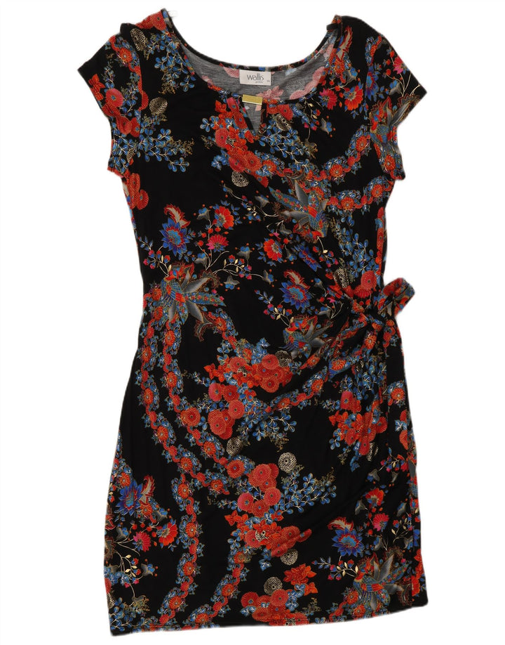 Abito avvolgente da donna Wallis UK 16 Grande viscosa floreale multicolore