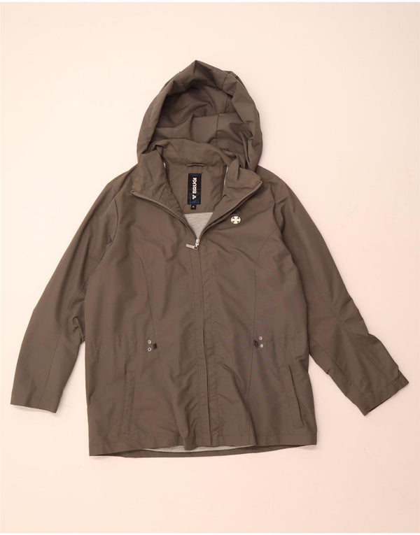 Giacca antipioggia con cappuccio da donna BRUGI UK 18 XL Poliammide grigia
