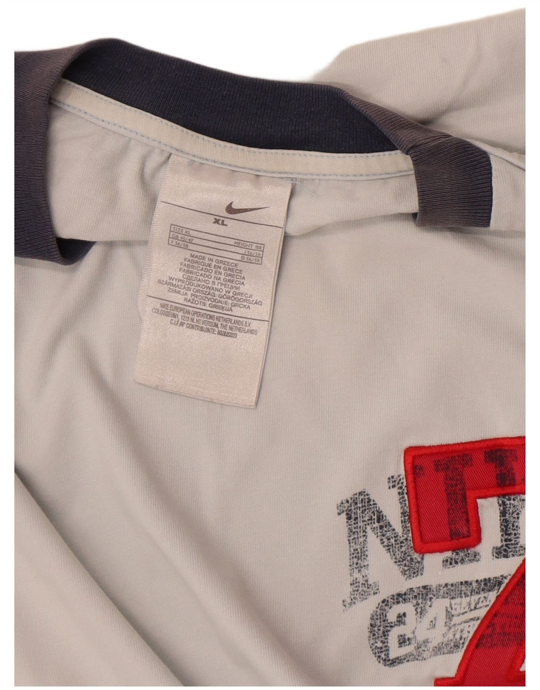 T-shirt grafica da uomo Nike Top XL in cotone bianco