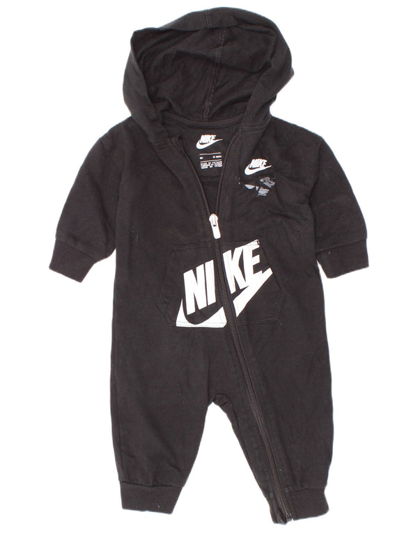 Tuta con cappuccio grafica Nike da neonato 3-6 mesi in cotone nero