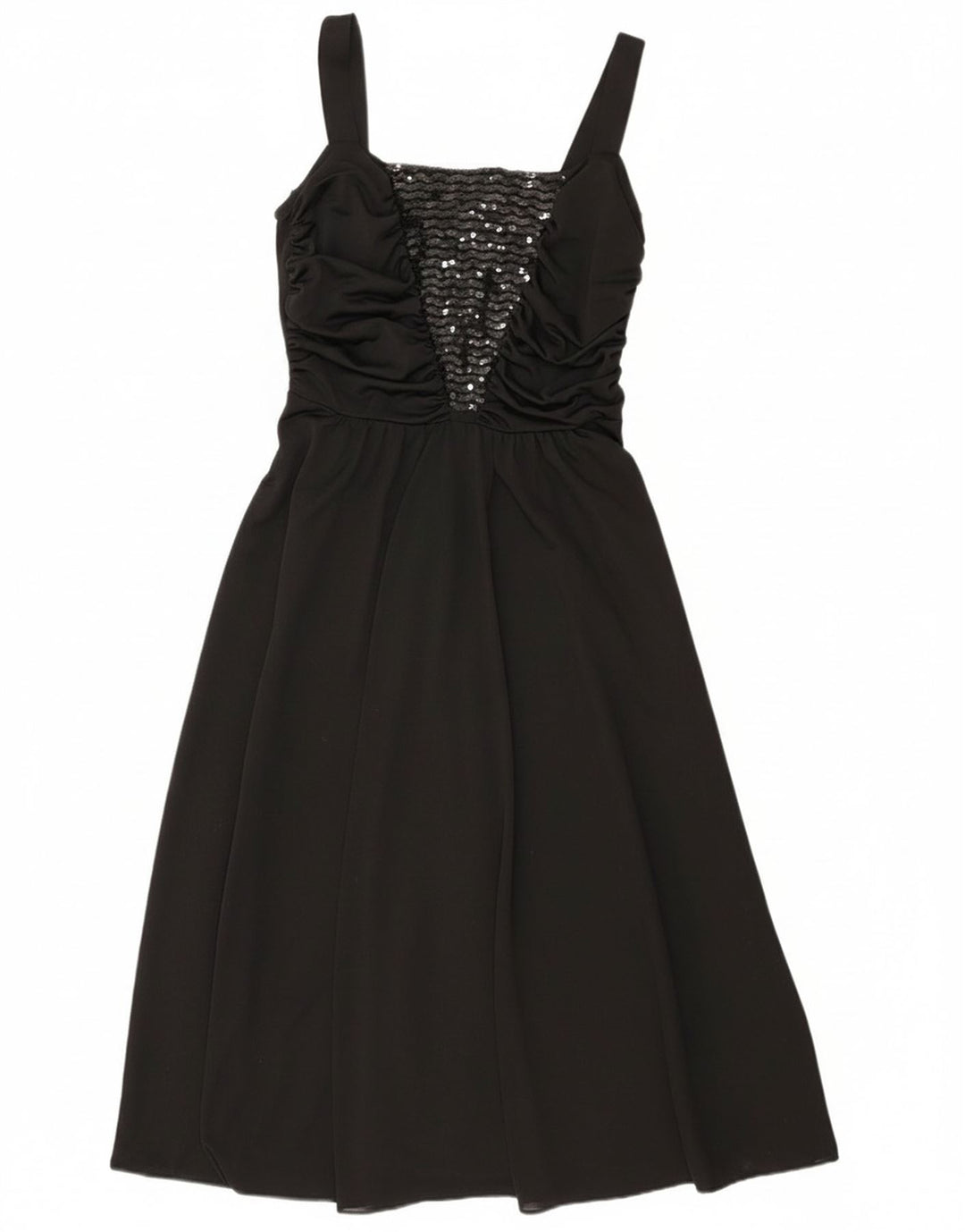 Abito lungo da cocktail senza maniche da donna Hermann Lange EU 40 medio nero