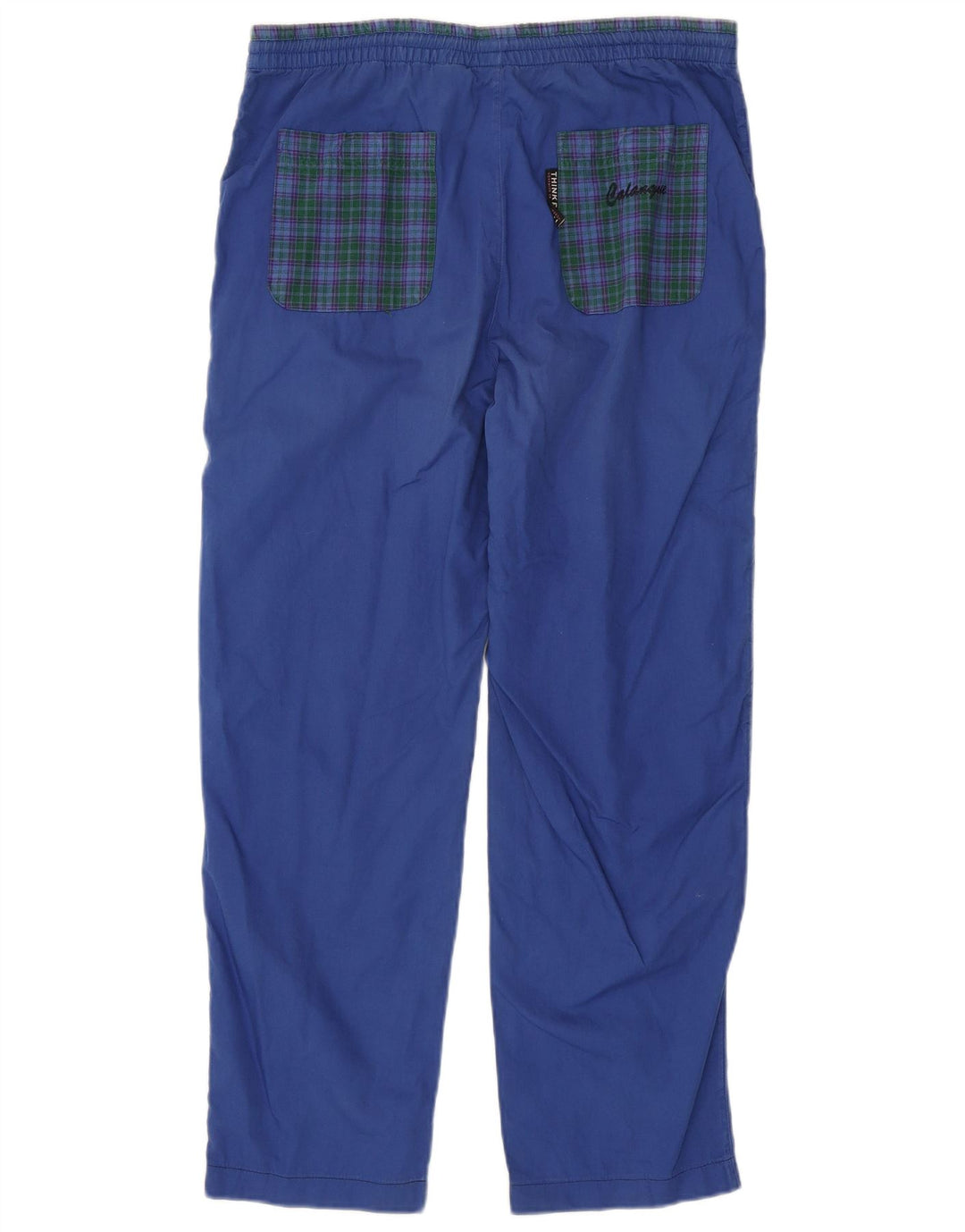 THINK PINK Pantaloni chino con grafica Calanque da uomo piccoli W29 L28 a quadri blu