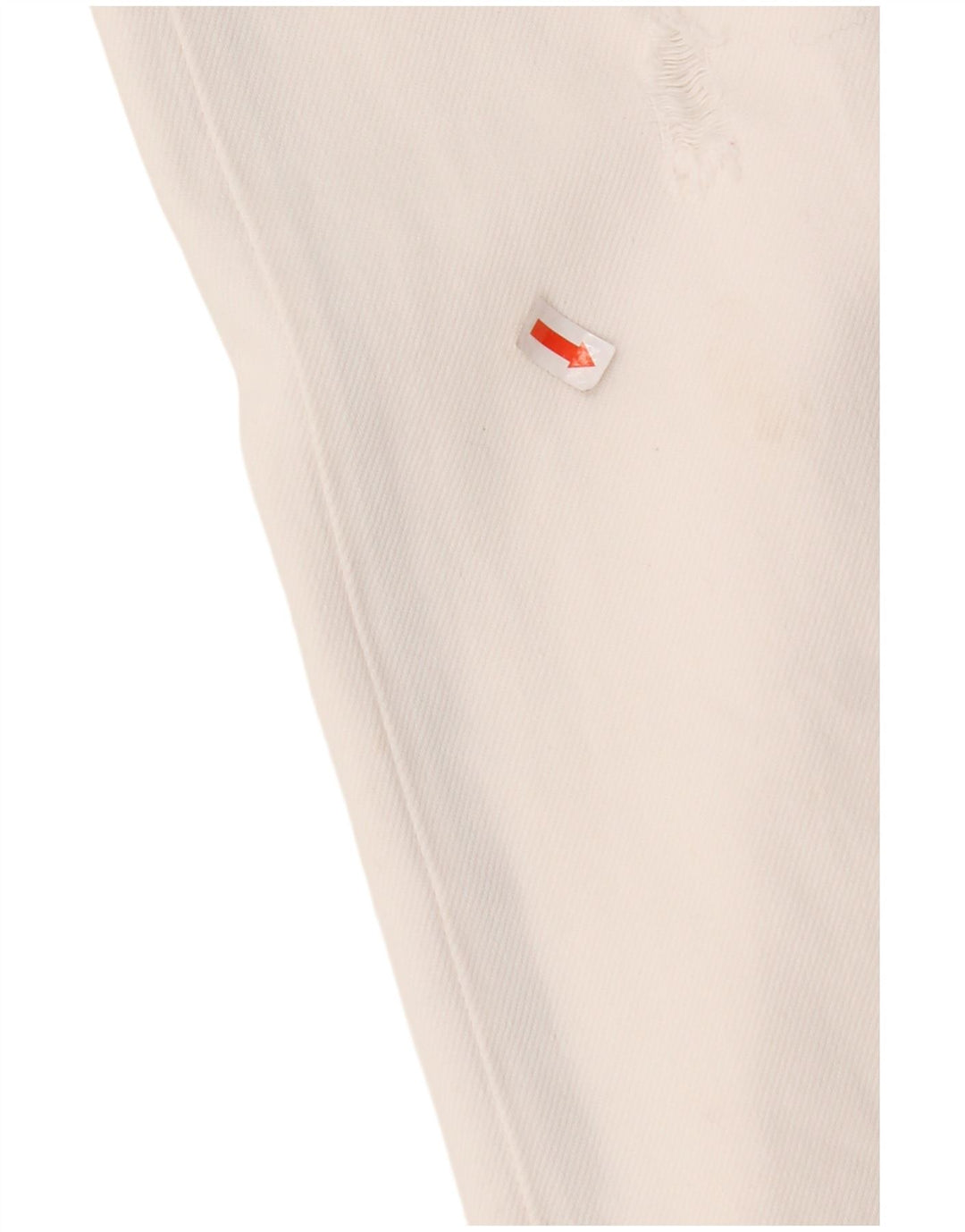 TOMMY HILFIGER Jeans dritti effetto consumato da donna W29 L28 cotone bianco