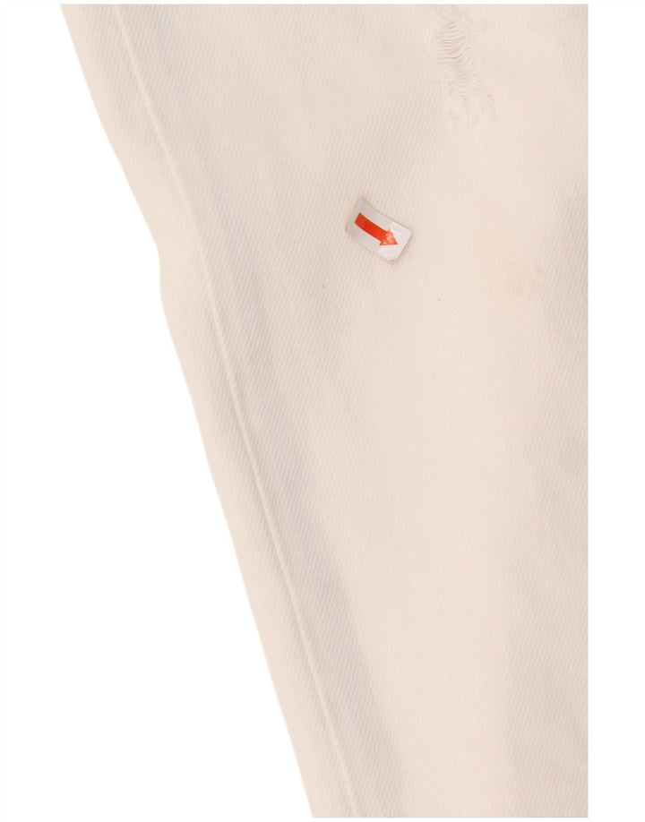 TOMMY HILFIGER Jeans dritti effetto consumato da donna W29 L28 cotone bianco