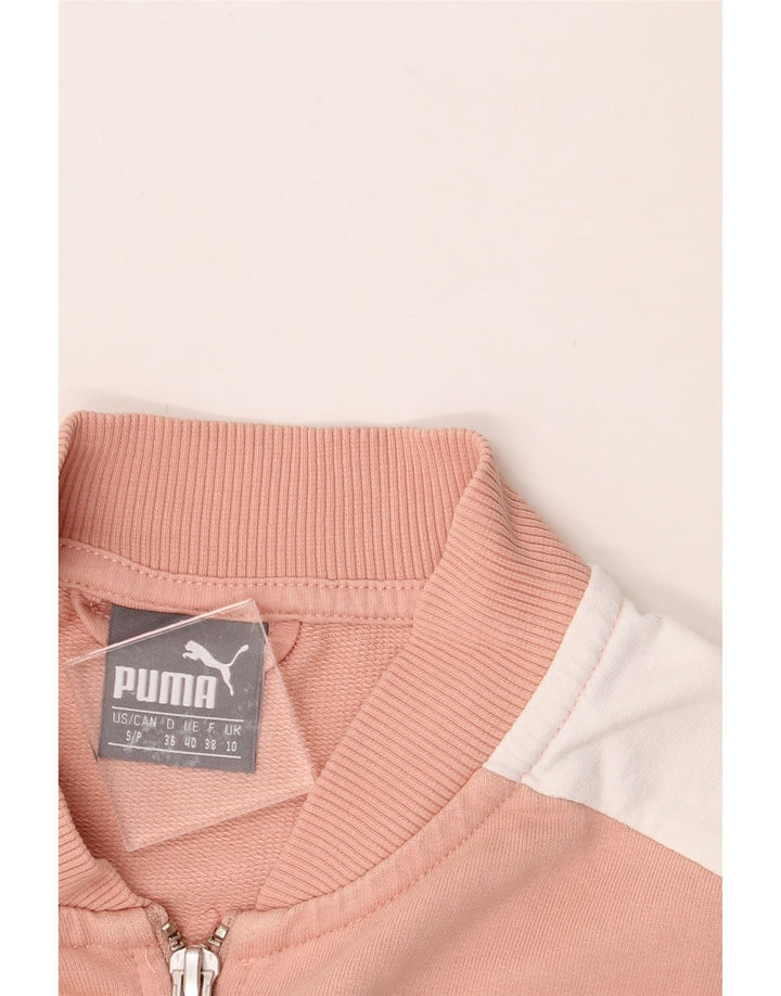 PUMA Womens Tracksuit Top Jacket UK 10 Small Pink Colourblock Vintage Puma and Second-Hand Puma from Messina Hembry 