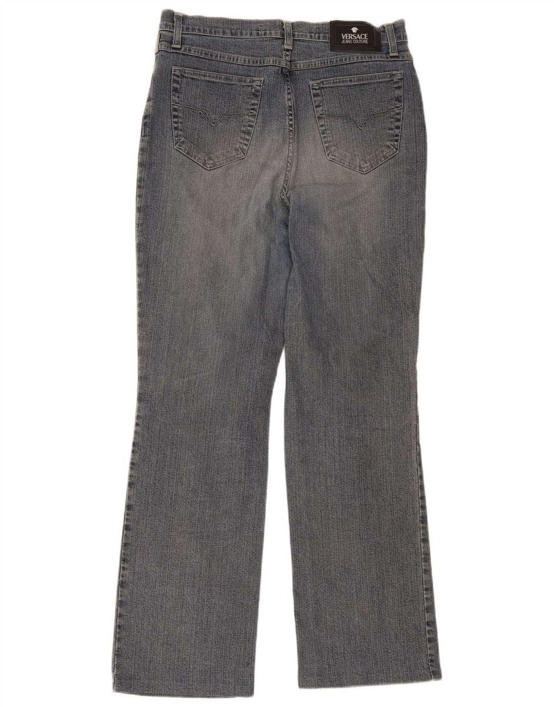 Jeans dritti da donna Versace IT 50 XL W36 L30 Blu cotone
