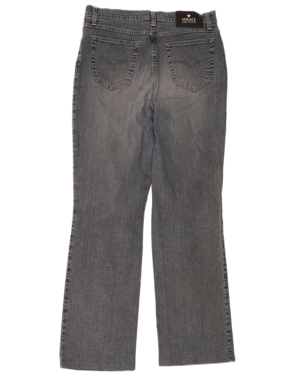 Jeans dritti da donna Versace IT 50 XL W36 L30 Blu cotone