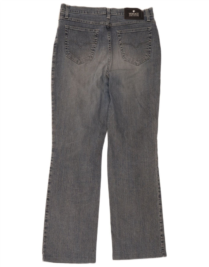 Jeans dritti da donna Versace IT 50 XL W36 L30 Blu cotone
