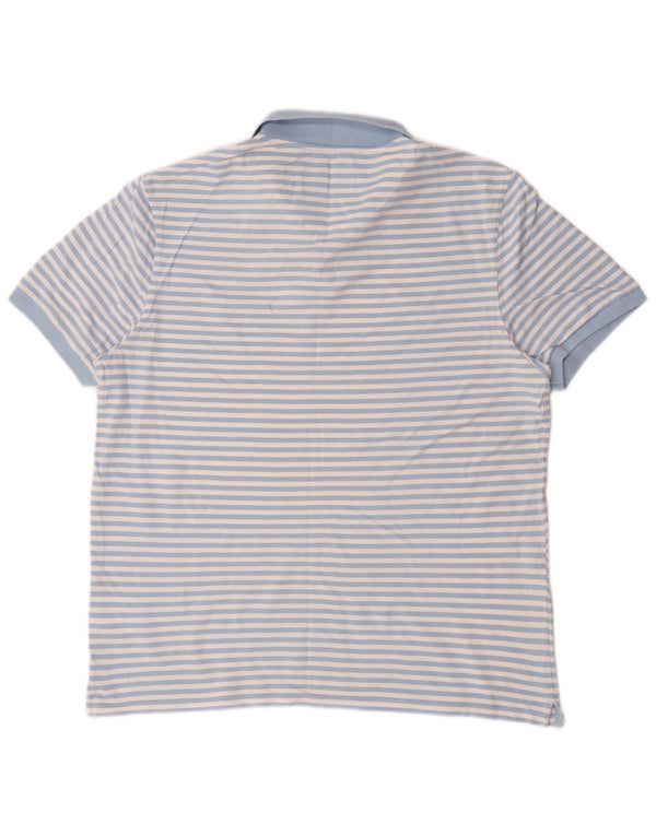 Polo da uomo Lyle & Scott XL in cotone gessato blu