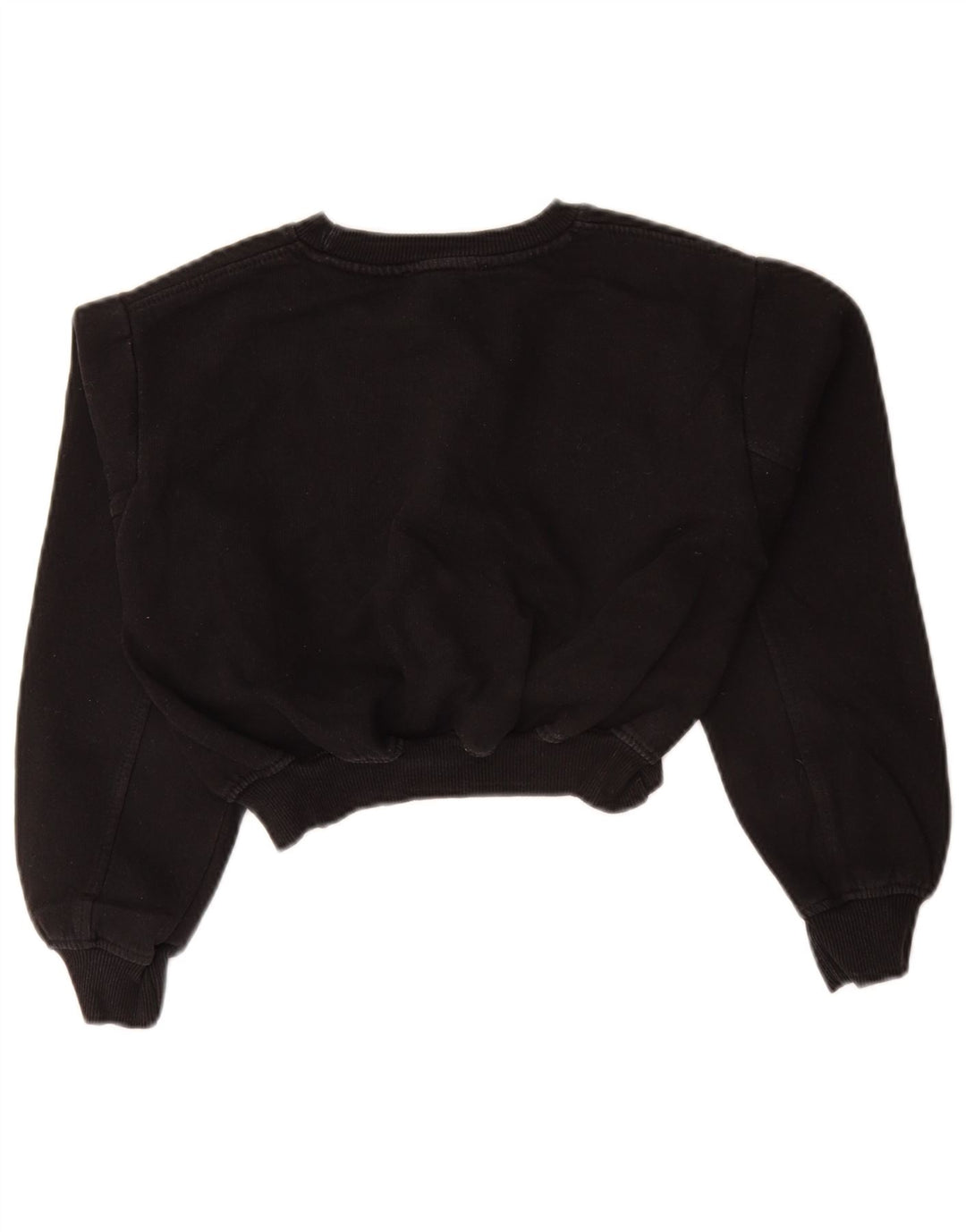Felpa corta da donna Zara UK 10 piccola nera