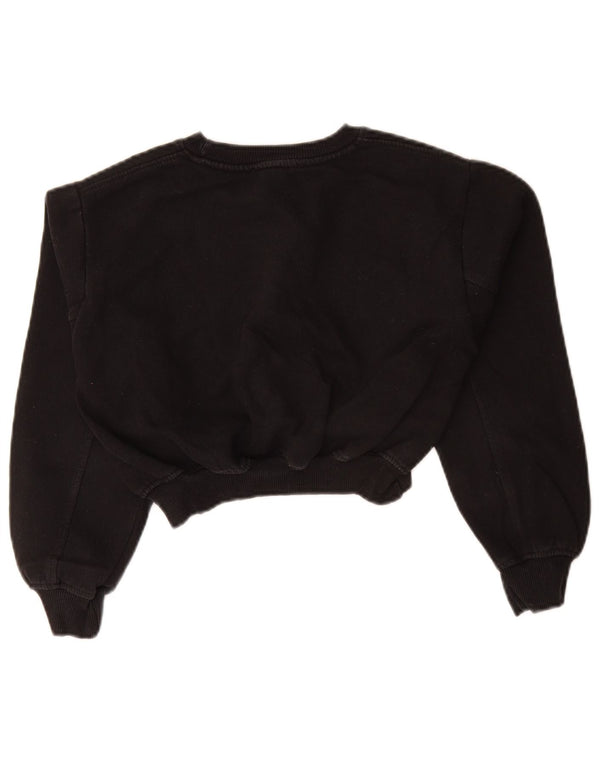 Felpa corta da donna Zara UK 10 piccola nera